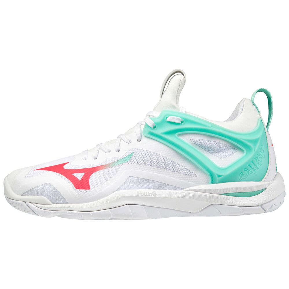 Mizuno Women's Wave Mirage 3 Handball Shoes White/Coral (X1GB195058-ENM)